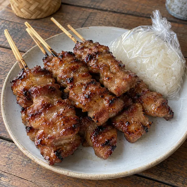 ムーピン（豚の串焼き）のイメージ