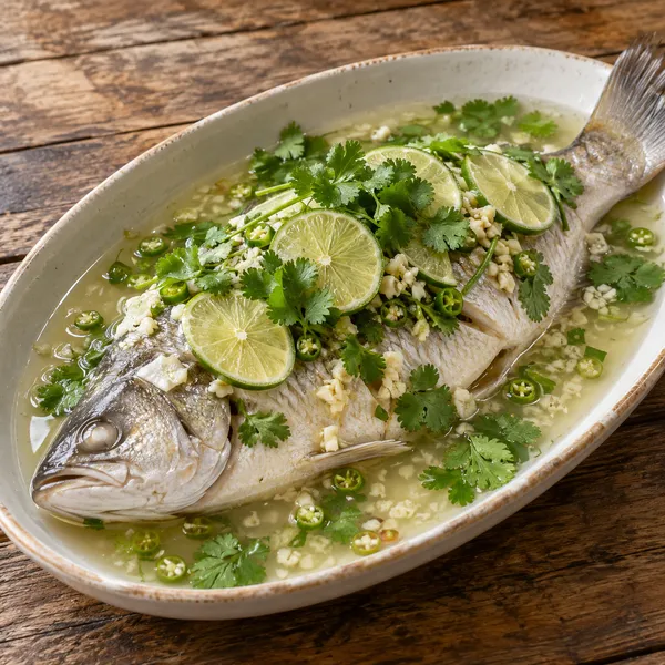 プラーヌンマナオ（魚のライム蒸し）のイメージ
